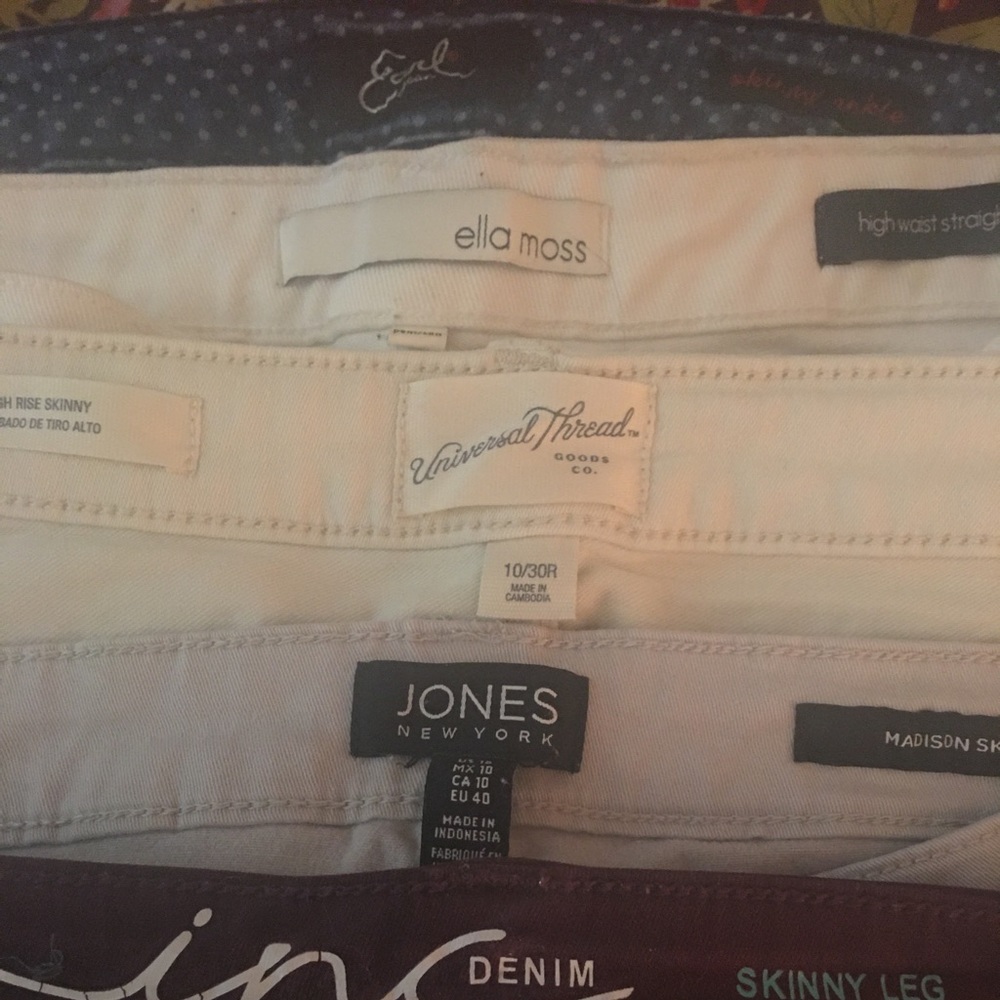 6 pairs casual pants size 10